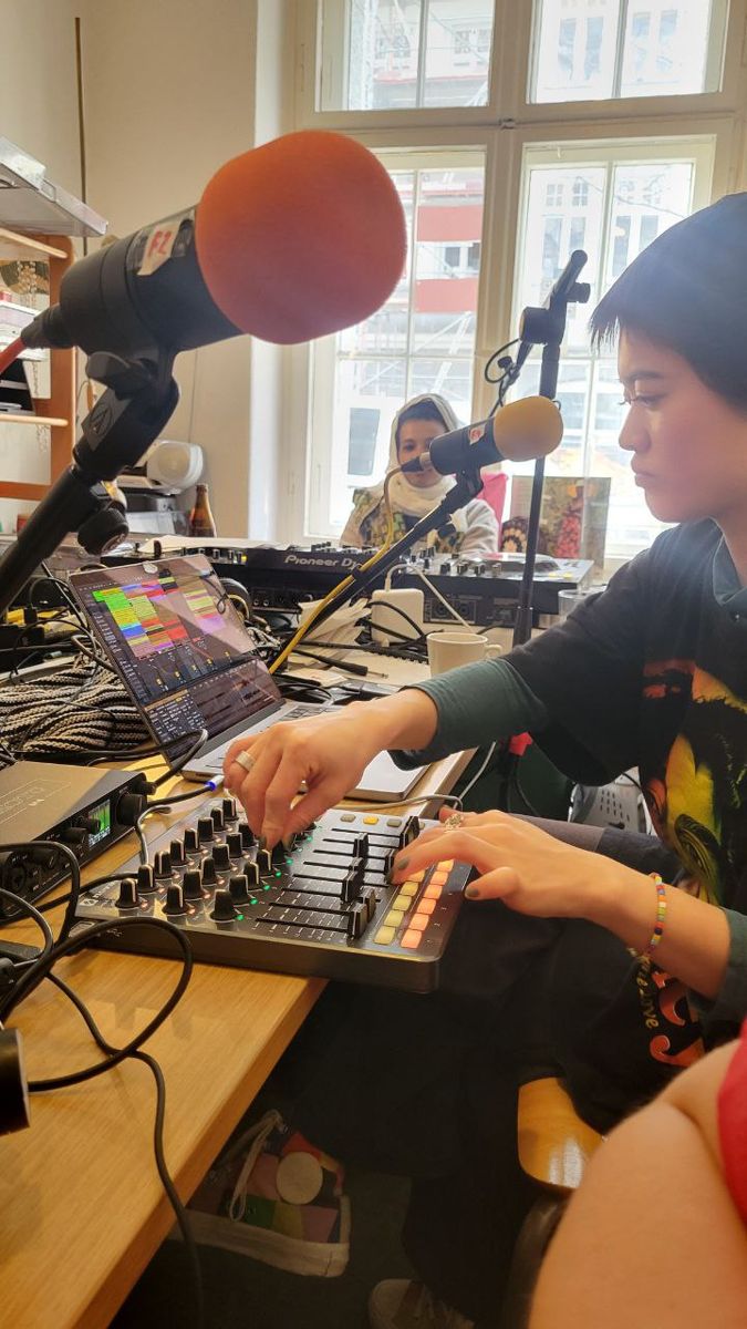 Photograph from the International Women's Day live broadcast